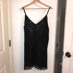 Black Sequin Short Dress NWOT
